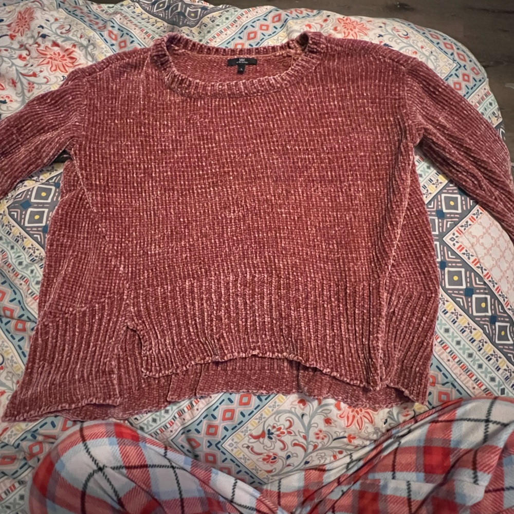 brown / burgundy sweater